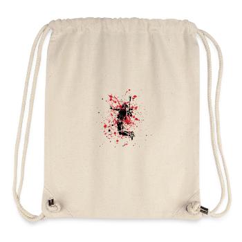 Badminton Rouge sur Noir - Sac à cordon recyclé Stanley/Stella - blanc naturel - Devant
