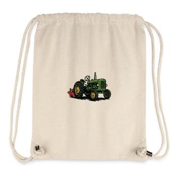 Green tractor in the light of agriculture - Stanley/Stella Recycled Gym Bag - natural - Front