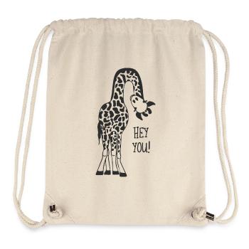 Giraffe calling - Stanley/Stella Recycled Gym Bag - natural - Front