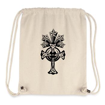 Keltisches Kreuz 5 Sterne - Stanley/Stella recycelter Gym Bag - Naturweiß - Vorne