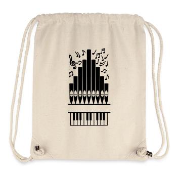 Logo Church organ music tones with organ pipes - Stanley/Stella Recycled Gym Bag - natural - Front
