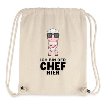 Chef Spruch Anführer Schaf Motiv - Stanley/Stella recycelter Gym Bag - Naturweiß - Vorne