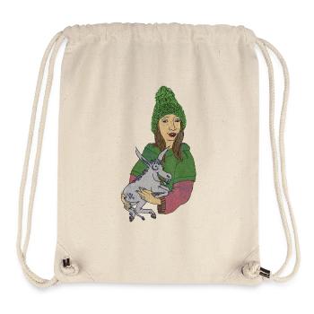 Two fat friends, child with small donkey in his arms - Stanley/Stella Recycled Gym Bag - natural - Front