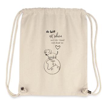 schöne Welt - Stanley/Stella recycelter Gym Bag - Naturweiß - Vorne