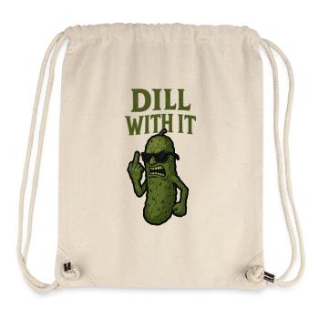 Dill with it T-SHIRT | Wütende Gurke Hemd - Stanley/Stella recycelter Gym Bag - Naturweiß - Vorne