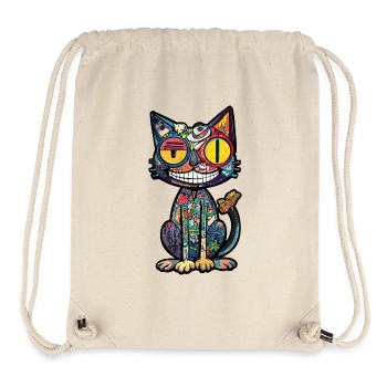 Katze Kunst Bunt Kätzchen - Stanley/Stella recycelter Gym Bag - Naturweiß - Vorne