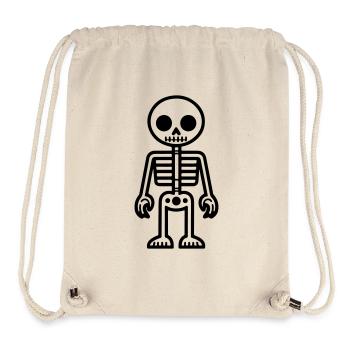 Bande dessinée squelette - Sac à cordon recyclé Stanley/Stella - blanc naturel - Devant