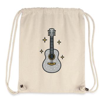 Glitzernde Gitarre fürs Musikerherz - Stanley/Stella recycelter Gym Bag - Naturweiß - Vorne
