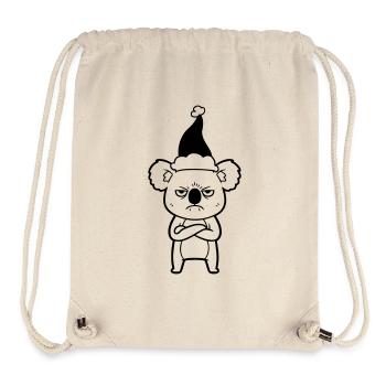 Weihnachts-Koala grimmig Cartoon Illustration - Stanley/Stella recycelter Gym Bag - Naturweiß - Vorne