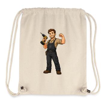 Werkzeugheld im Fokus - Stanley/Stella recycelter Gym Bag - Naturweiß - Vorne