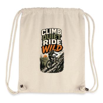 MTB Mountain Bike Trail Climb Quiet Ride Wild - Stanley/Stella Recycled Gym Bag - natural - Front