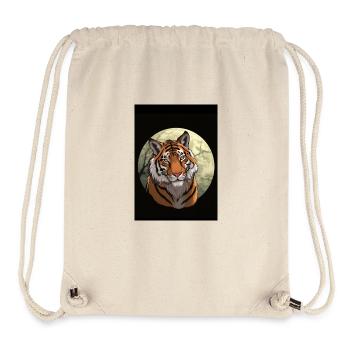 Majestätischen Tiger - Stanley/Stella recycelter Gym Bag - Naturweiß - Vorne