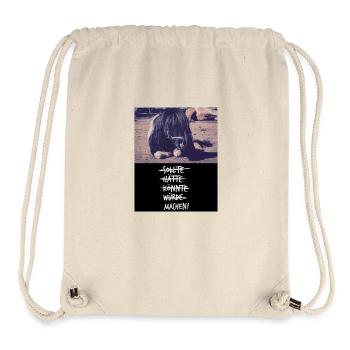 Donner Motto-Shirt - Stanley/Stella recycelter Gym Bag - Naturweiß - Vorne