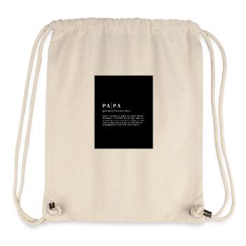 Vatertag Asthetisch Modern Einfach Papa Spruch - Stanley/Stella recycelter Gym Bag - Naturweiß - Vorne