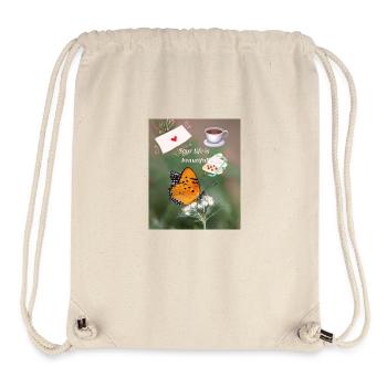 Schönes 💕 Leben - Stanley/Stella recycelter Gym Bag - Naturweiß - Vorne