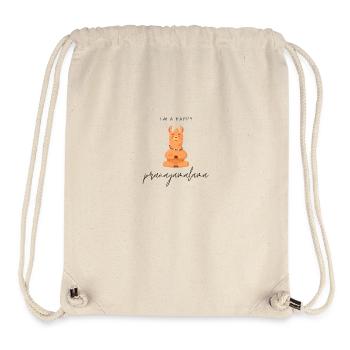 Conception de méditation Pranayamalama Yoga Asana - Sac à cordon recyclé Stanley/Stella - blanc naturel - Devant