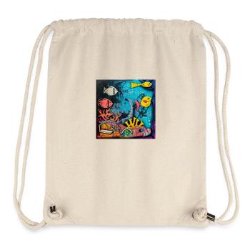 Poisson - Sac à cordon recyclé Stanley/Stella - blanc naturel - Devant