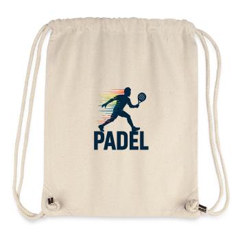 Padel silhouette in the rainbow - Stanley/Stella Recycled Gym Bag - natural - Front