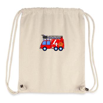 Fire engine 4 birthday children - Stanley/Stella Recycled Gym Bag - natural - Front