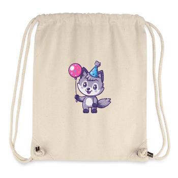 Wolf Birthday Baby - Stanley/Stella Recycled Gym Bag - natural - Front