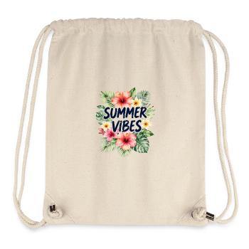 Summer Vibes Tropical Blossoms - Stanley/Stella Recycled Gym Bag - natural - Front
