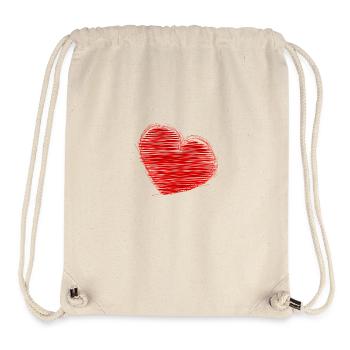 HERZ. HERZ. HEILIGER VALENTINSTAG. LIEBE. LIEBE. WEIHNACHTEN - Stanley/Stella recycelter Gym Bag - Naturweiß - Vorne