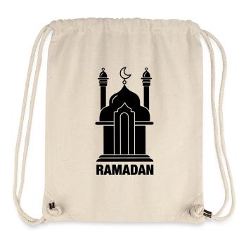 Texte du Ramadan et mosquée - Sac à cordon recyclé Stanley/Stella - blanc naturel - Devant