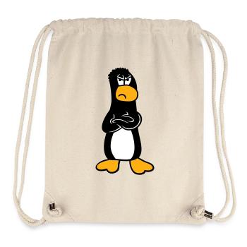 Pinguin Wütend beleidigt verschränkte Arme sauer - Stanley/Stella recycelter Gym Bag - Naturweiß - Vorne