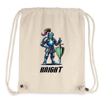 Bande dessinée Knight - Sac à cordon recyclé Stanley/Stella - blanc naturel - Devant