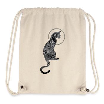 Abstract Oceanic Cat - Stanley/Stella Recycled Gym Bag - natural - Front