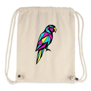 Geometric parrot low poly CMYK bird - Stanley/Stella Recycled Gym Bag - natural - Front