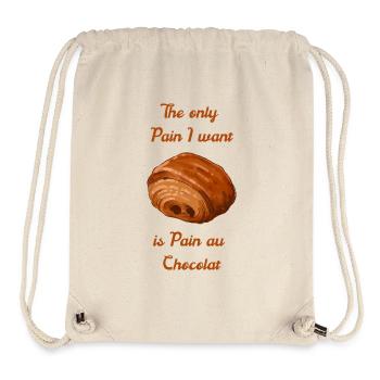 The Only Pain I Want Is Pain Au Chocolat - Stanley/Stella recycelter Gym Bag - Naturweiß - Vorne