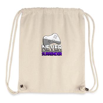 NEVER SURRENDER (Lila) + Controller - Gaming - Stanley/Stella recycelter Gym Bag - Naturweiß - Vorne