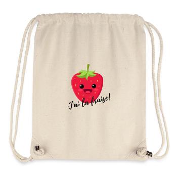 j' ai la fraise ! - Sac à cordon recyclé Stanley/Stella - blanc naturel - Devant