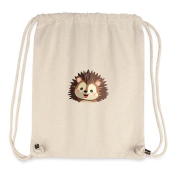 Cuddly hedgehog graphic - Stanley/Stella Recycled Gym Bag - natural - Front