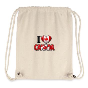 I Love Canada – Herz mit Ahornblatt - Stanley/Stella recycelter Gym Bag - Naturweiß - Vorne