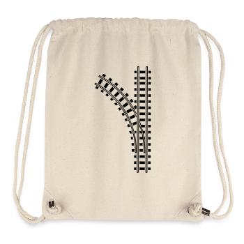 zug_gleis_1_f1 - Stanley/Stella recycelter Gym Bag - Naturweiß - Vorne