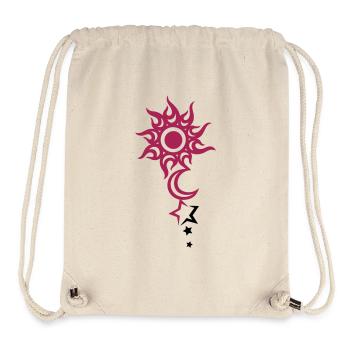 Tattoo with sun, moon and stars. - Stanley/Stella Recycled Gym Bag - natural - Front
