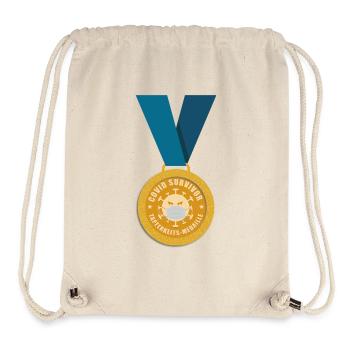 TAPFERKEITS-MEDAILLE Covid-19 - Stanley/Stella recycelter Gym Bag - Naturweiß - Vorne