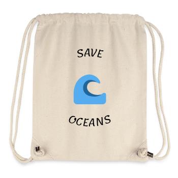 Ozean retten - Stanley/Stella recycelter Gym Bag - Naturweiß - Vorne