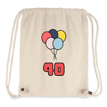 40. 40 JAHRE. 40-JÄHRIGES JUBILÄUM. 40-JÄHRIGES JUBILÄUM. - Stanley/Stella recycelter Gym Bag - Naturweiß - Vorne