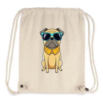 Cooler Mops mit Sonnenbrille - Stanley/Stella recycelter Gym Bag - Naturweiß - Vorne