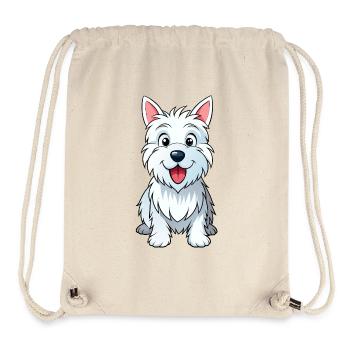 Cheeky Westie: Hundekunstwerk eines White Terriers - Stanley/Stella recycelter Gym Bag - Naturweiß - Vorne