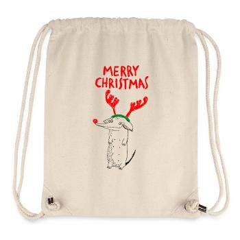 Merry Christmas Dog - Stanley/Stella Recycled Gym Bag - natural - Front