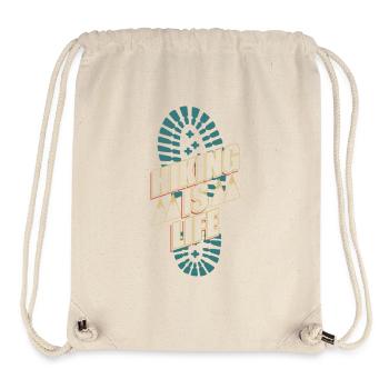 Hiking is Life – Classic Hiking Design - Stanley/Stella Recycled Gym Bag - natural - Front