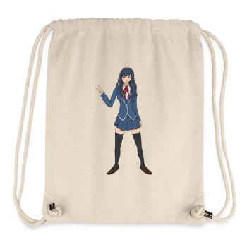 Kawaii Anime Mädchen in der Schule Uniform Ästhetik - Stanley/Stella recycelter Gym Bag - Naturweiß - Vorne