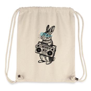 Boombox Bunny - Stanley/Stella Recycled Gym Bag - natural - Front