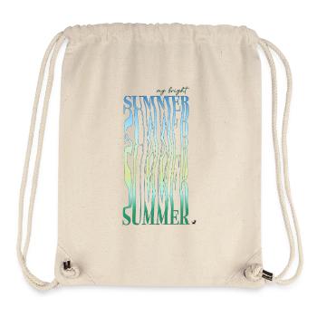 Illustration de lettre avec dégradé - Sac à cordon recyclé Stanley/Stella - blanc naturel - Devant