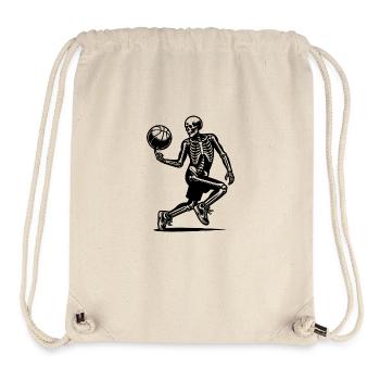 Skeleton Halloween Basketball Ball Sports - Stanley/Stella Recycled Gym Bag - natural - Front