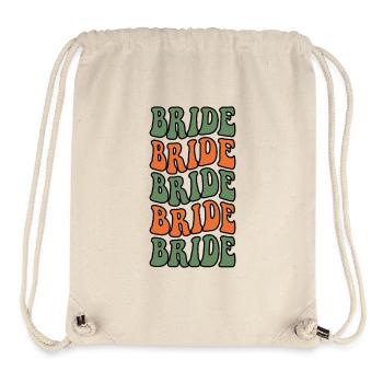 BRIDE - enterrement de vie de jeune fille vert - Orange - Sac à cordon recyclé Stanley/Stella - blanc naturel - Devant